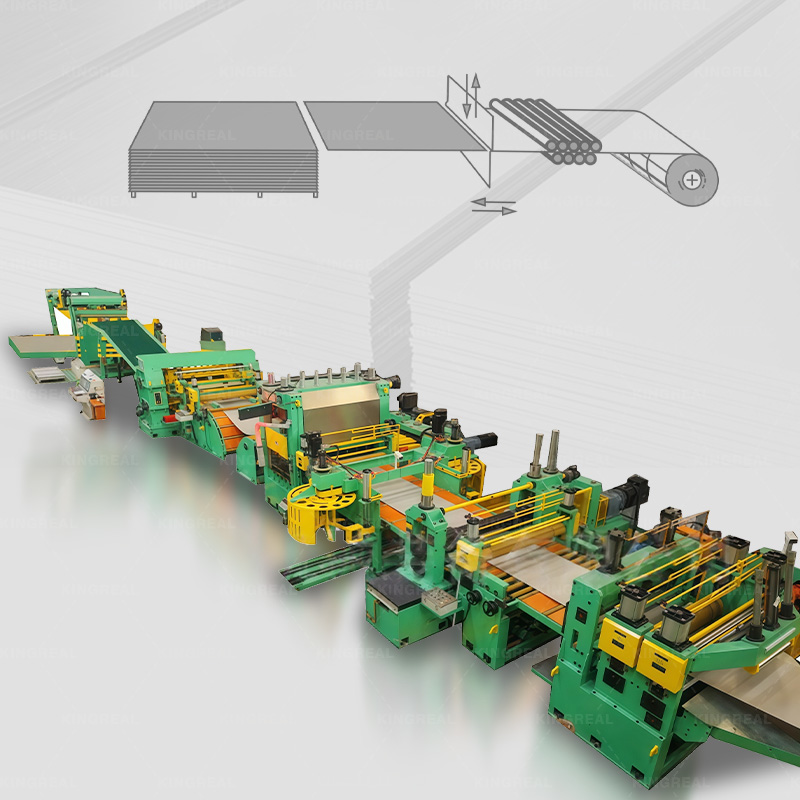 Svitek na plech řezaný na délku stroje